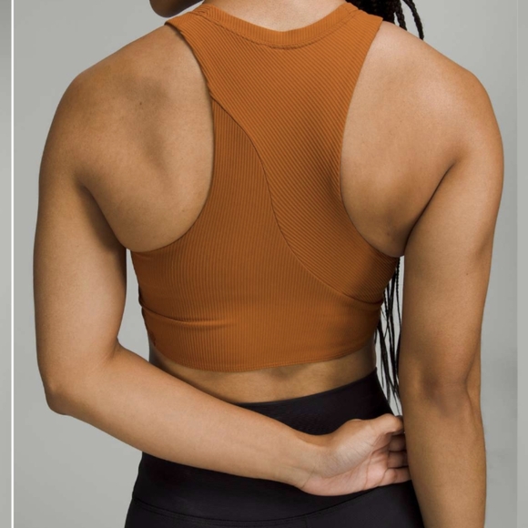 Lululemon Ribbed Longline Yoga Bra *Light Support, C/D Cup Butternut Brown - Picture 5 of 9